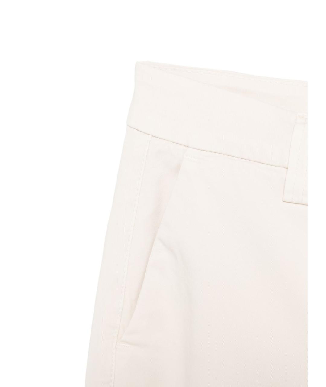 PEUTEREY Бежевые хлопковые прямые брюки, фото 3