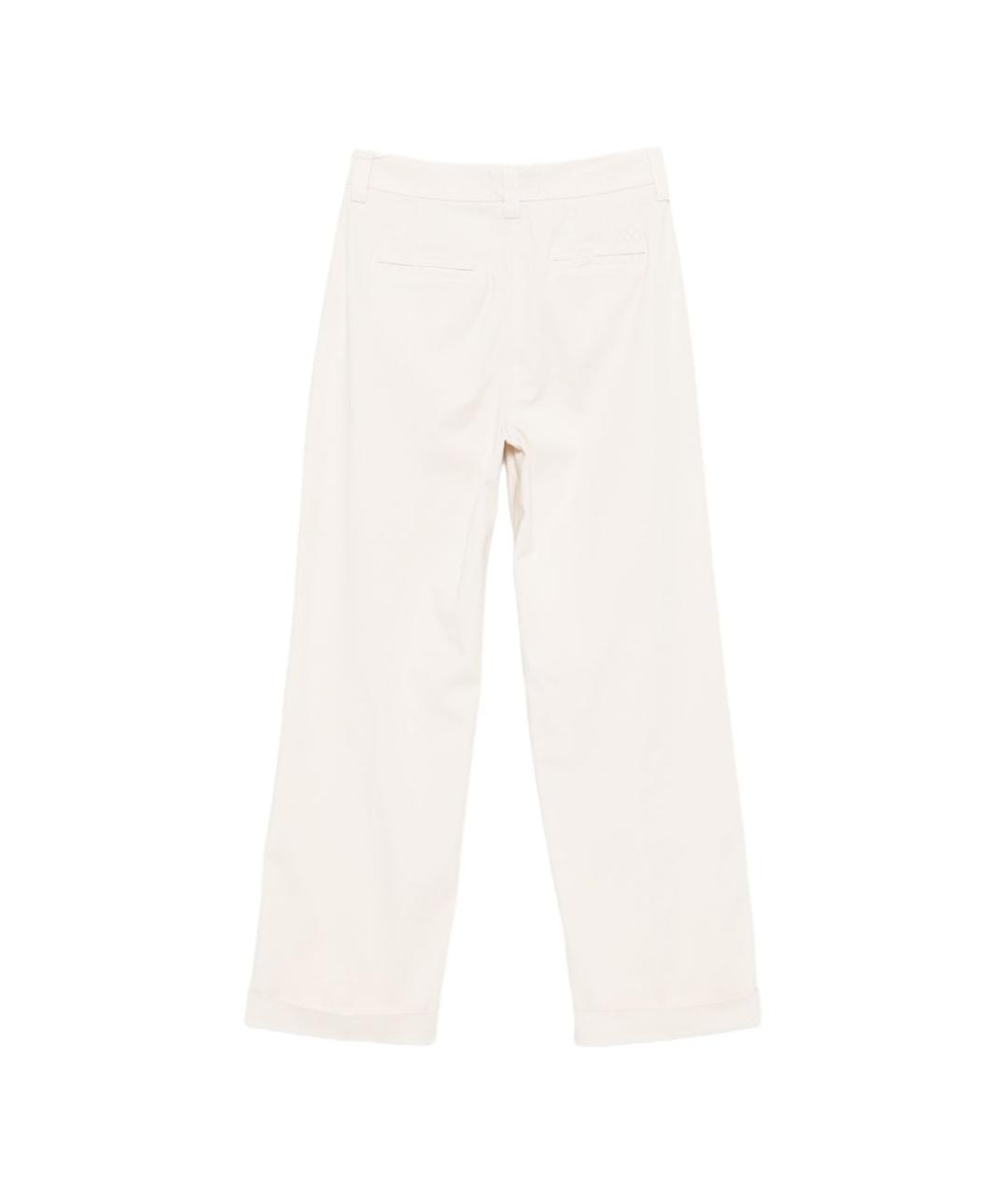 PEUTEREY Бежевые хлопковые прямые брюки, фото 2