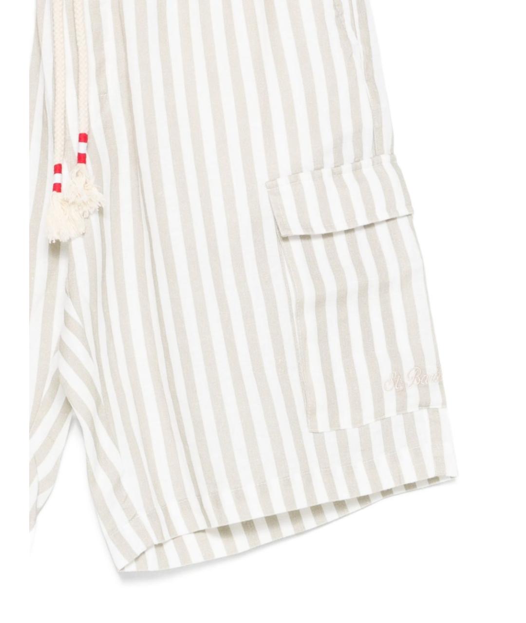 MC2 SAINT BARTH Белые льняные шорты, фото 3