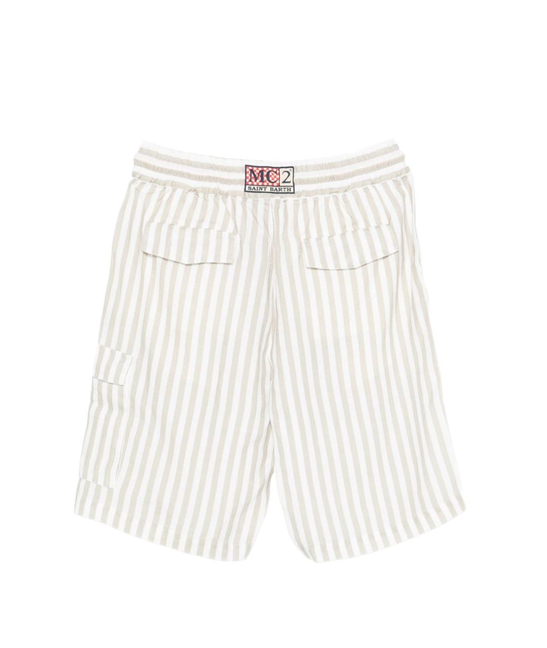 MC2 SAINT BARTH Белые льняные шорты, фото 2