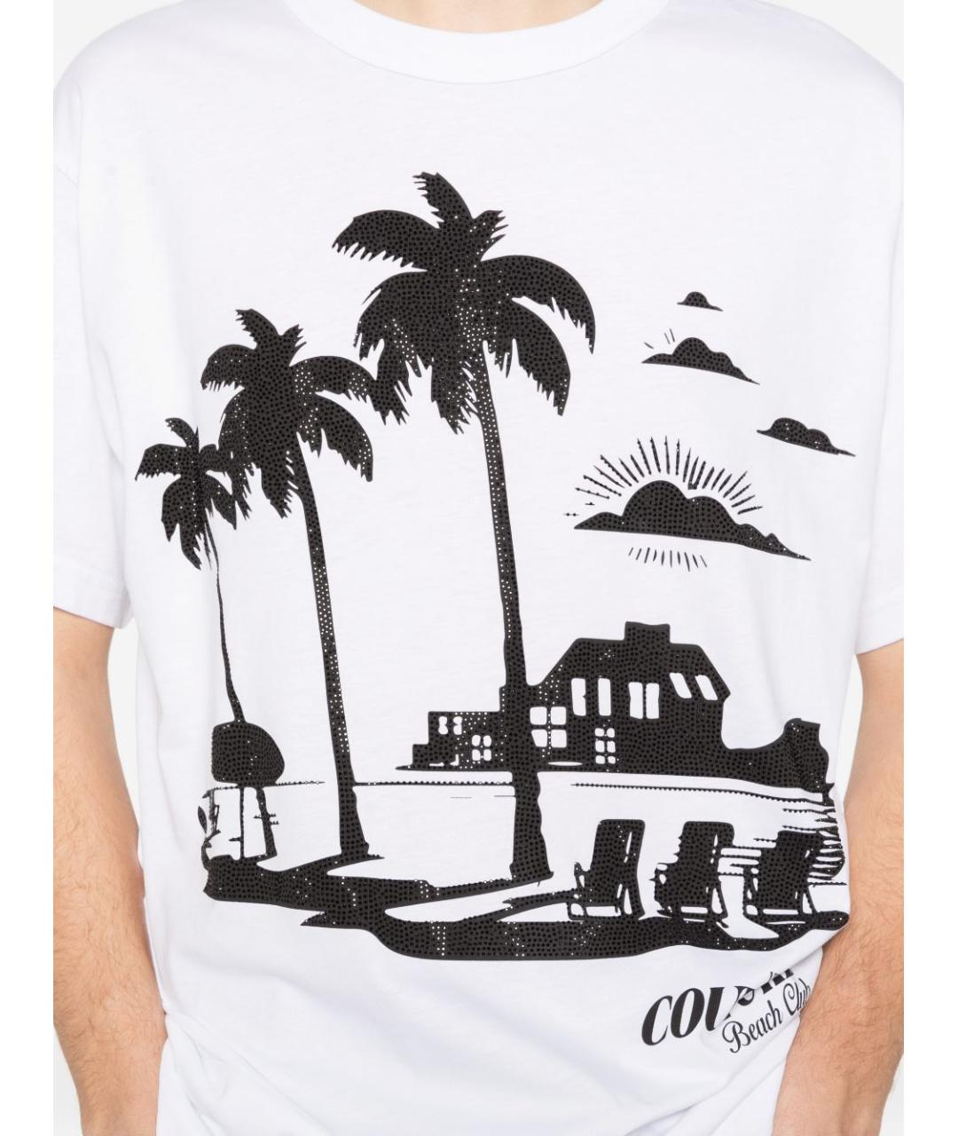 VERSACE JEANS COUTURE Белая хлопковая футболка, фото 3