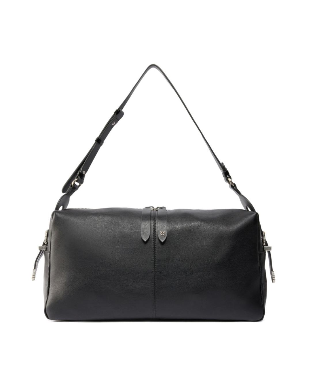 PINKO Черная кожаная сумка через плечо, фото 1