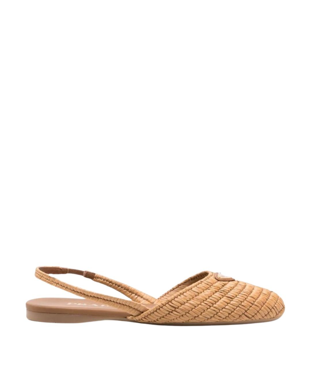 PRADA Бежевые балетки, фото 1