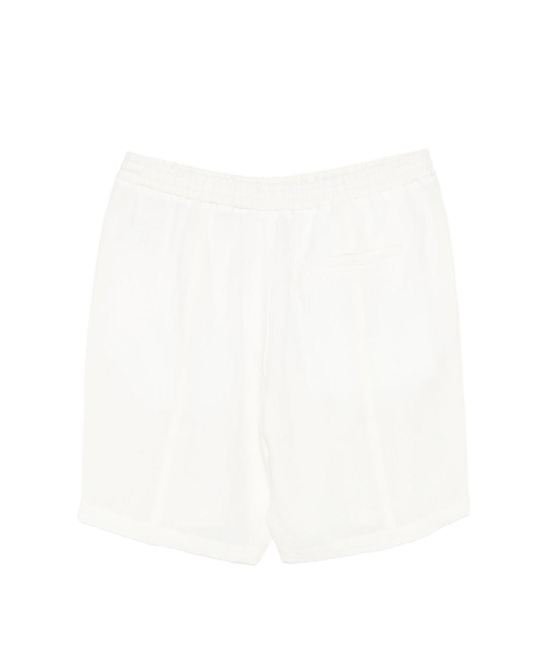 EMPORIO ARMANI Белые льняные шорты, фото 2
