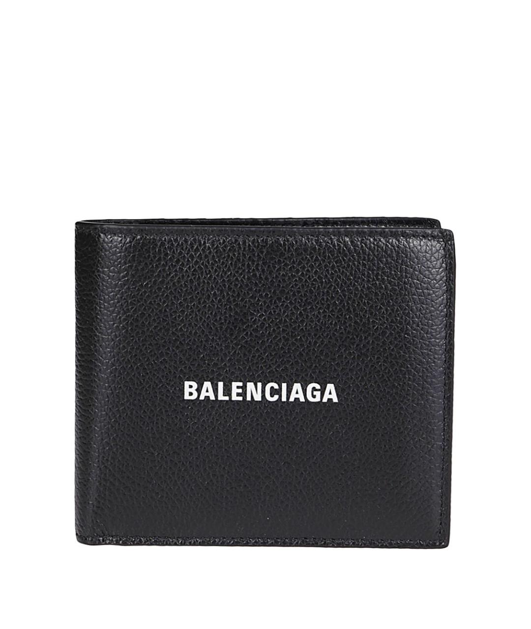 BALENCIAGA Черный кожаный кошелек, фото 1