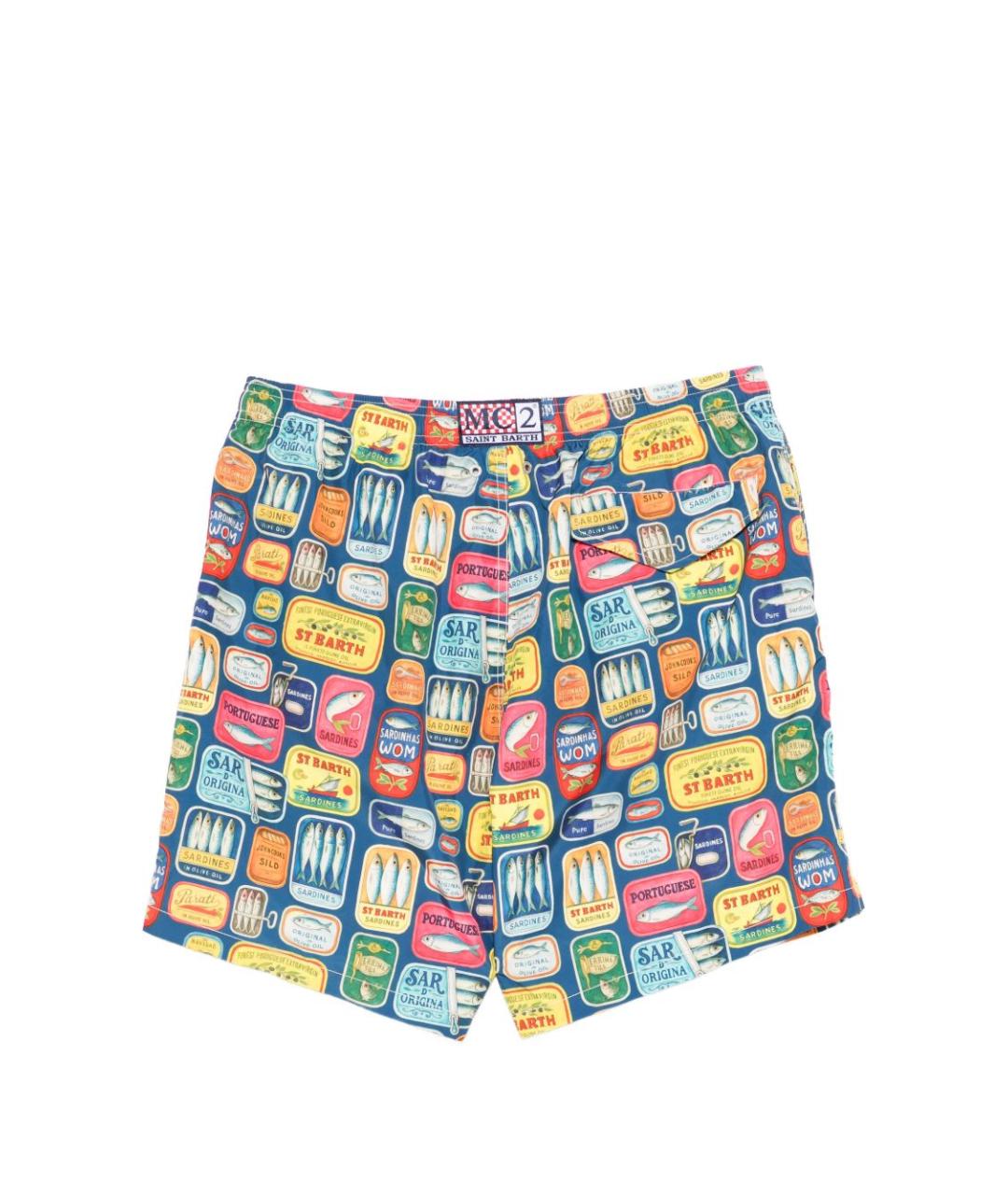 MC2 SAINT BARTH Мульти полиэстеровые шорты, фото 2