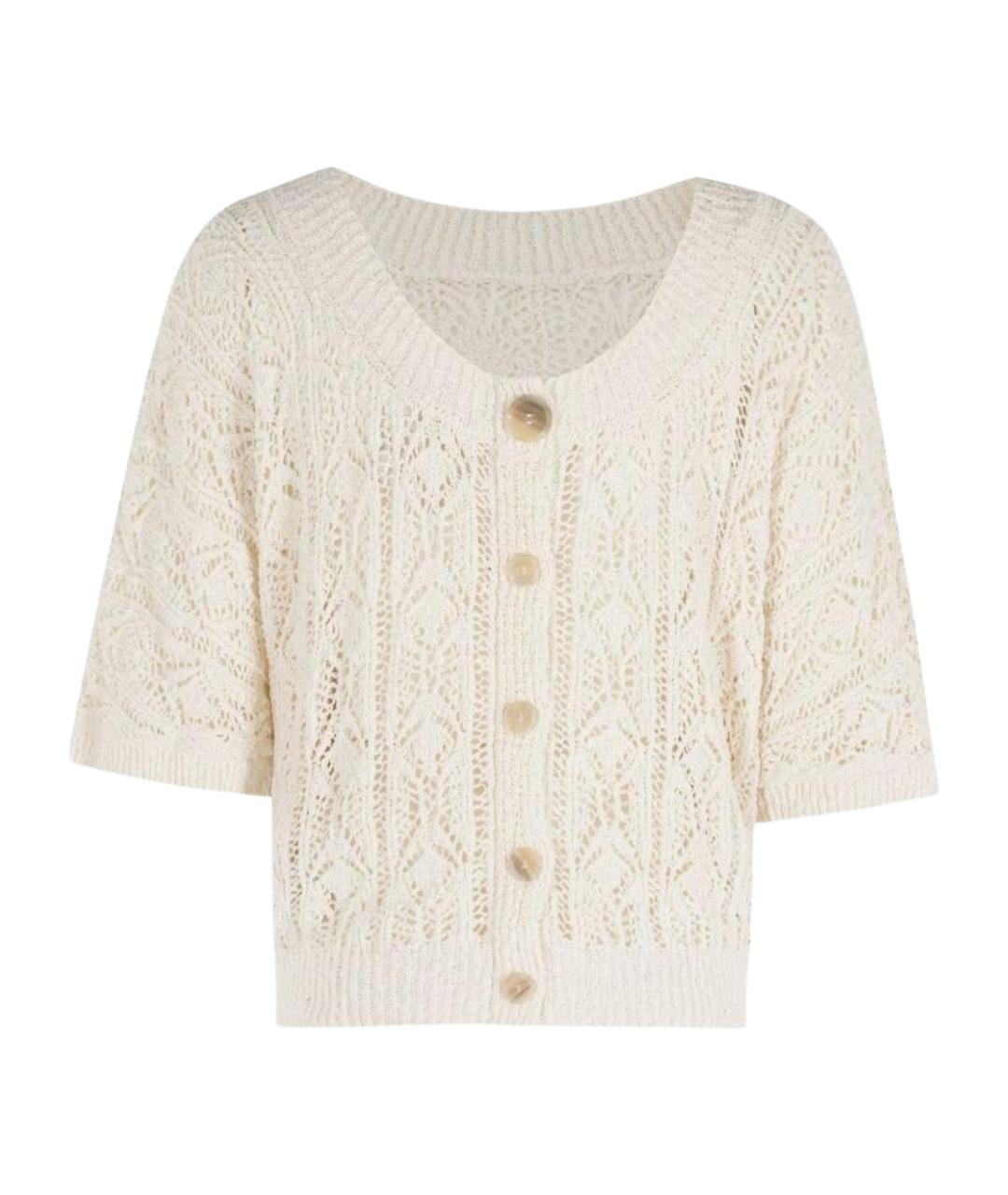 SEMICOUTURE Белый хлопковый кардиган, фото 1