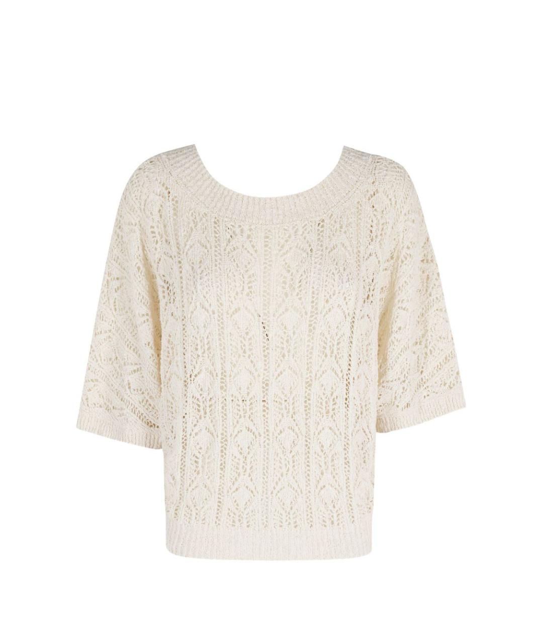 SEMICOUTURE Белый хлопковый кардиган, фото 2