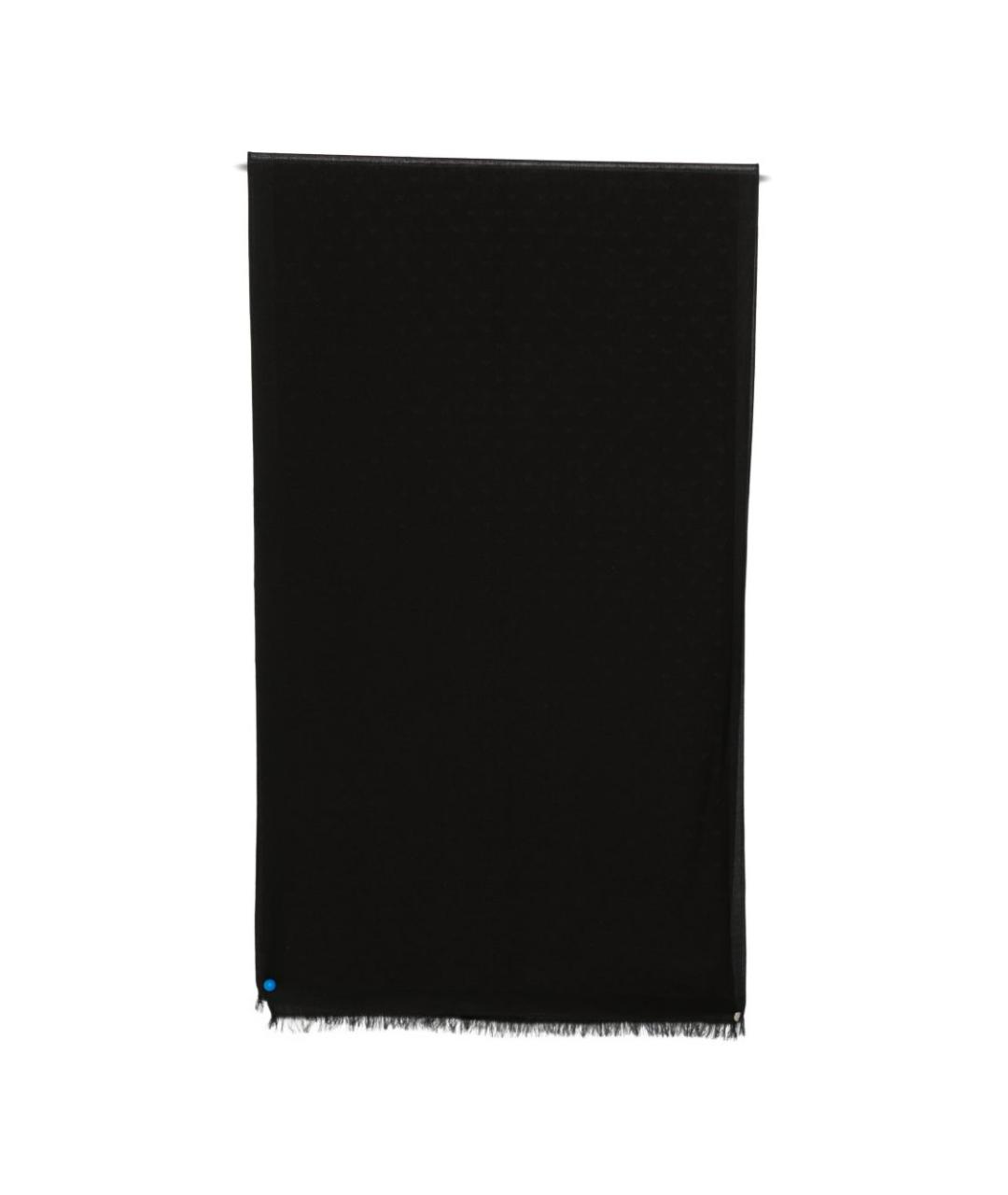 EMPORIO ARMANI Черный хлопковый шарф, фото 1
