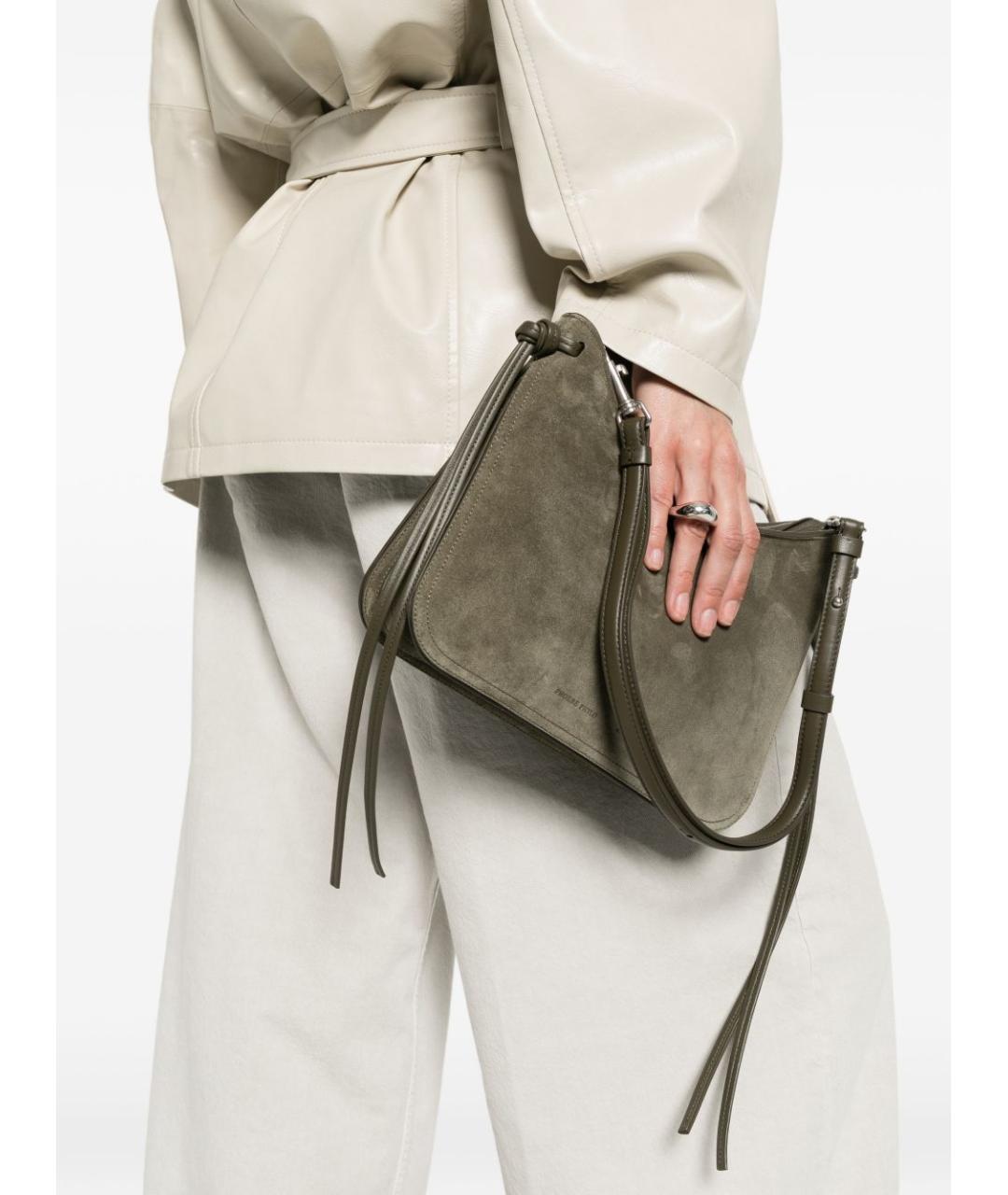 PHOEBE PHILO Зеленая сумка с короткими ручками, фото 2