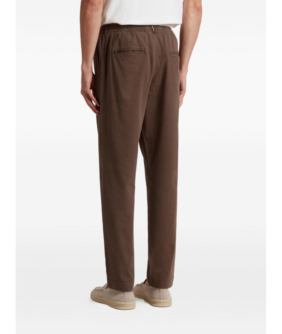 WOOLRICH Коричневые хлопковые повседневные брюки, фото 2