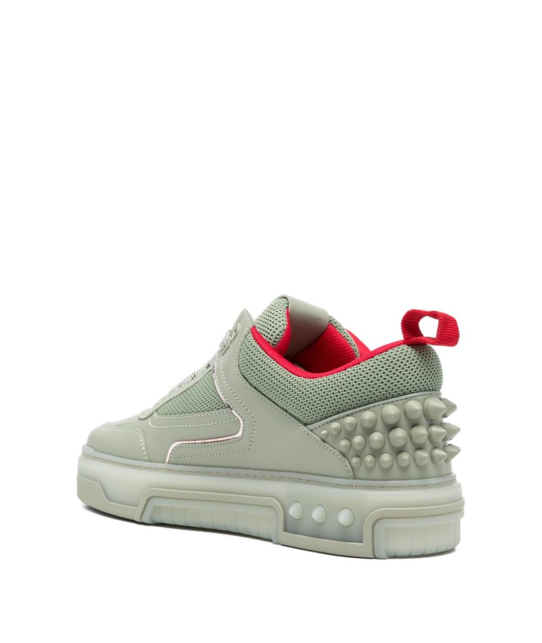 CHRISTIAN LOUBOUTIN Зеленые кожаные низкие кроссовки / кеды, фото 3