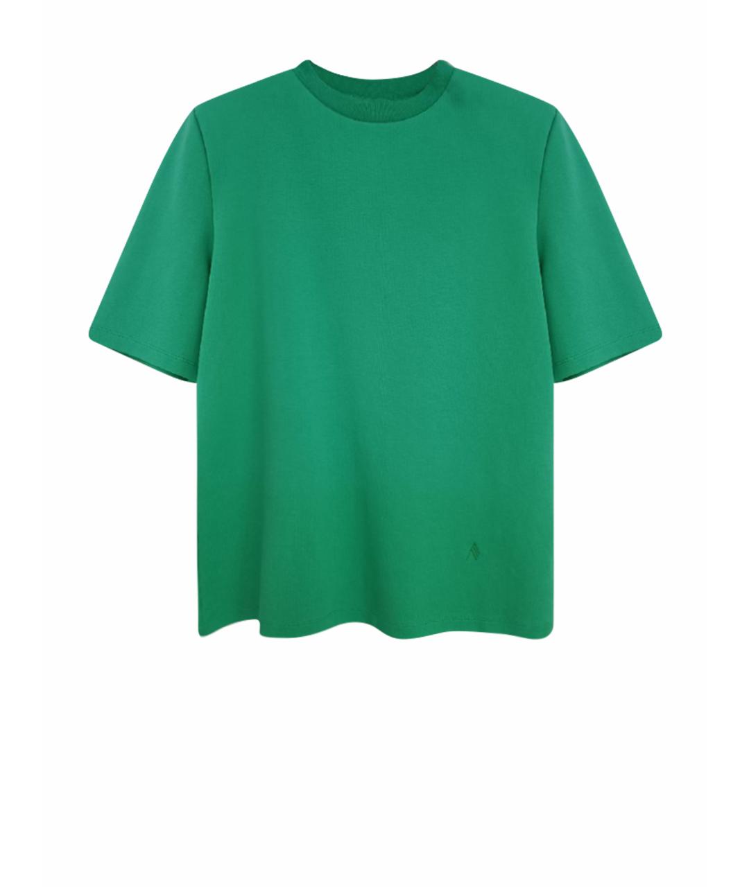 THE ATTICO Зеленая хлопковая футболка, фото 1