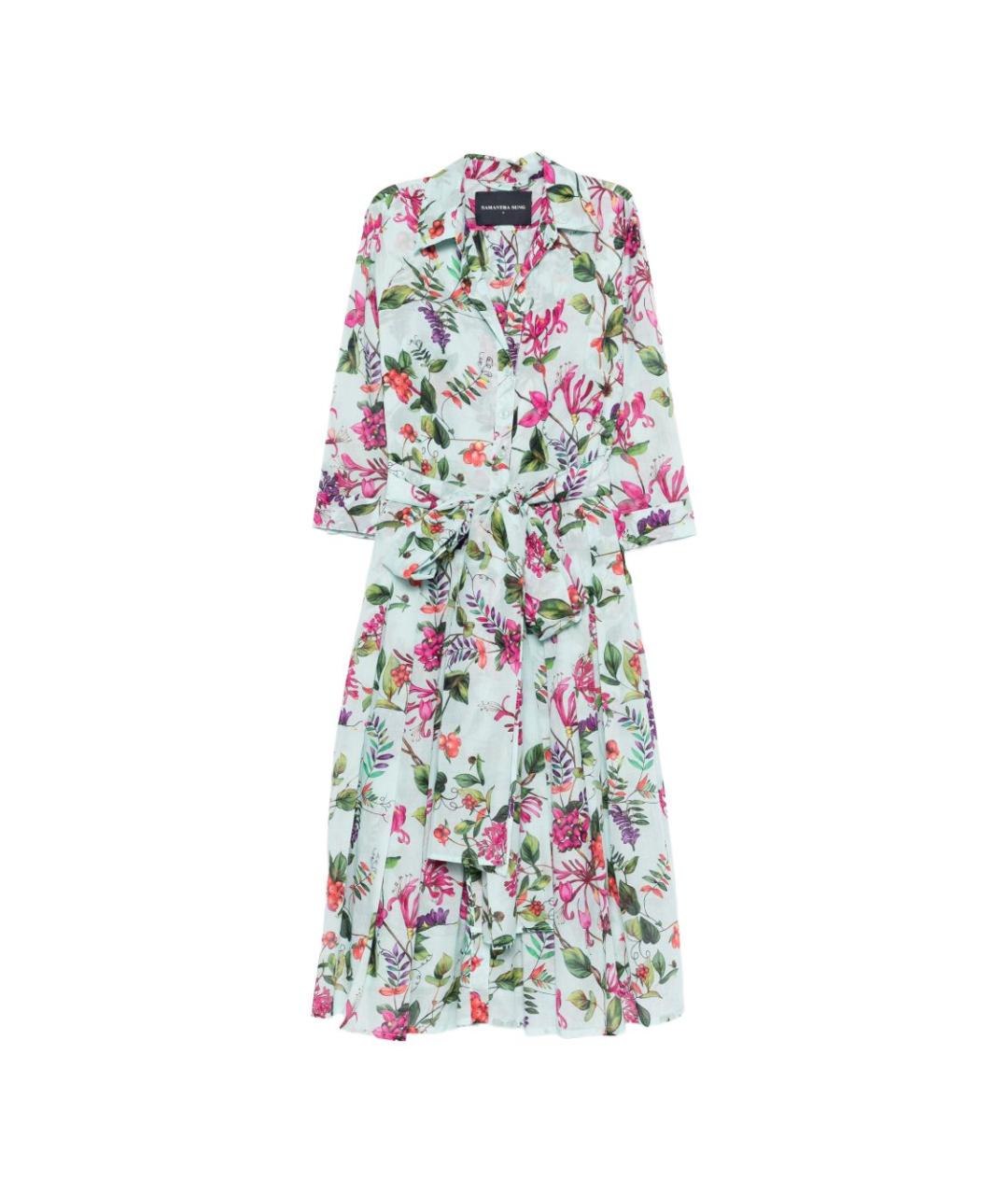 SAMANTHA SUNG Мульти хлопковое платье, фото 4