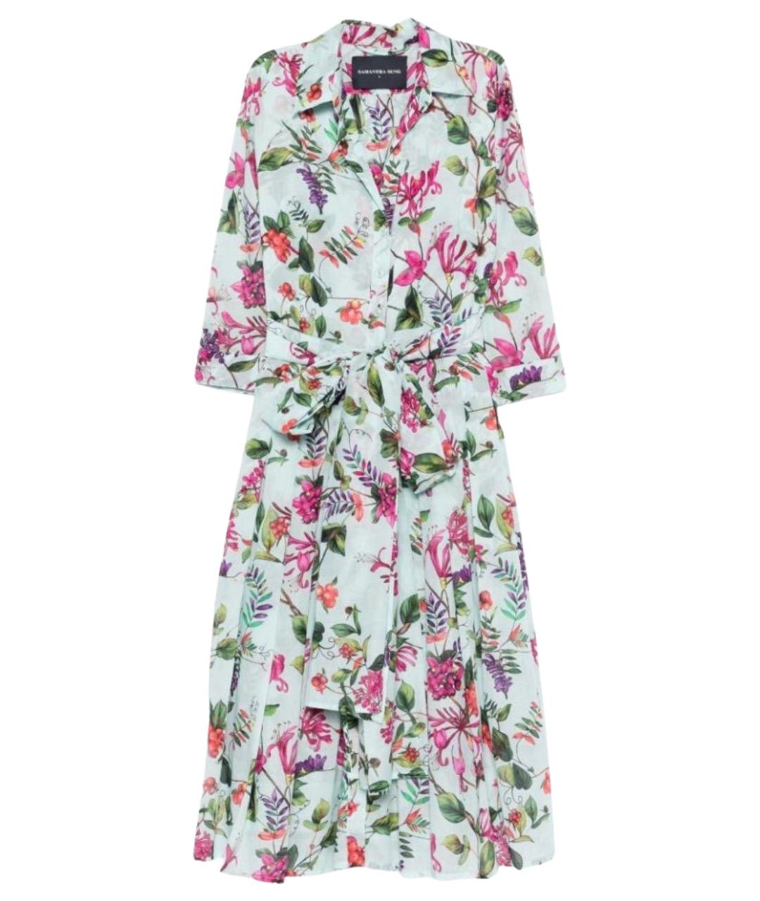 SAMANTHA SUNG Мульти хлопковое платье, фото 1