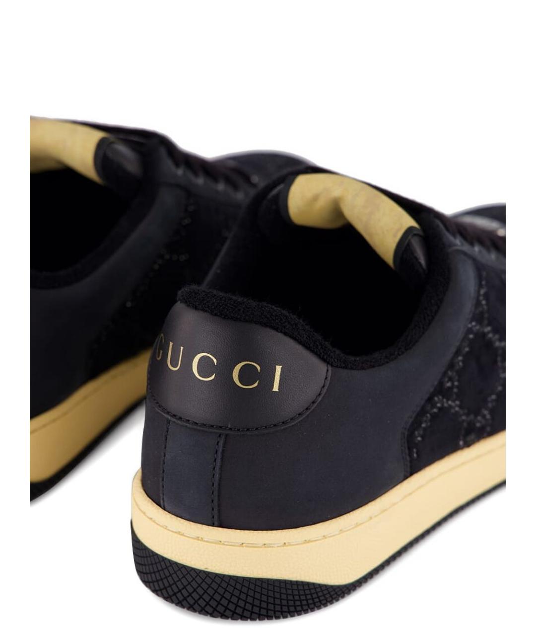 GUCCI Черные текстильные кроссовки, фото 2