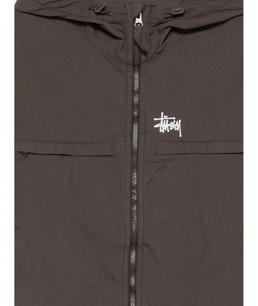 STUSSY Коричневая полиамидовая куртка, фото 3
