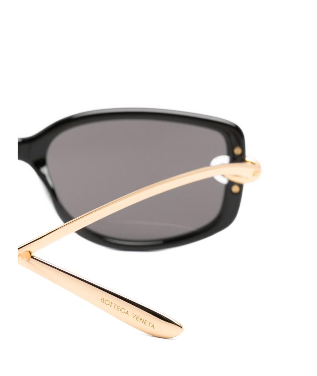 BOTTEGA VENETA Черные пластиковые солнцезащитные очки, фото 2