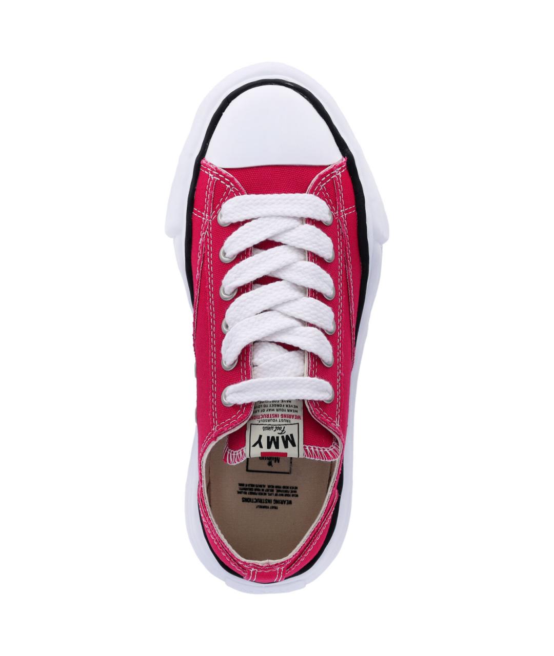 MAISON MIHARA YASUHIRO Красные текстильные низкие кроссовки / кеды, фото 5