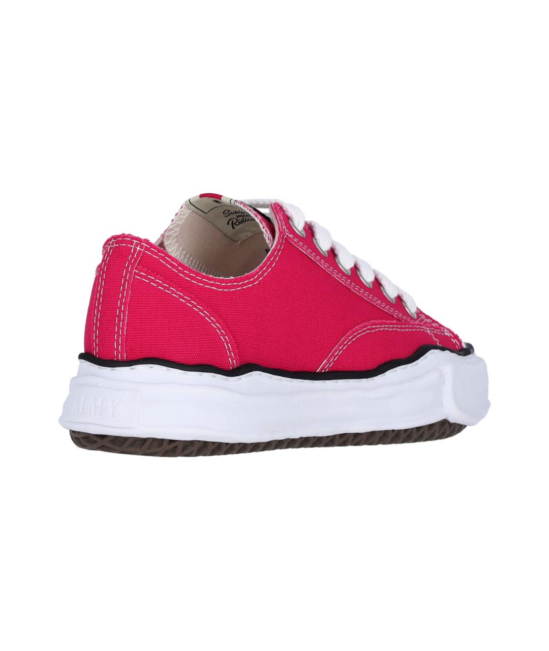 MAISON MIHARA YASUHIRO Красные текстильные низкие кроссовки / кеды, фото 4