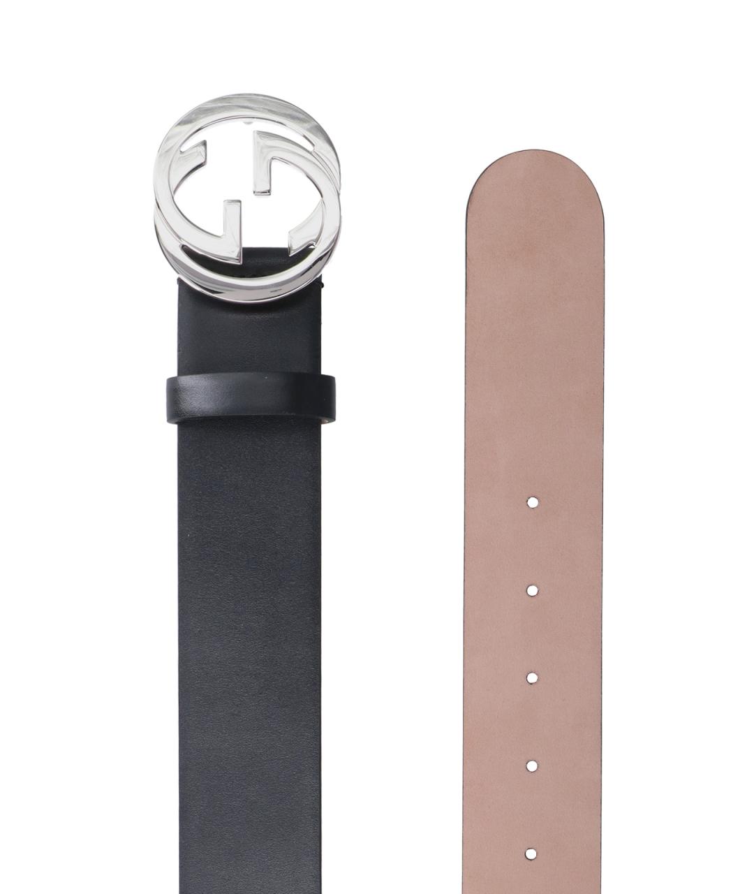 GUCCI Черный кожаный ремень, фото 2