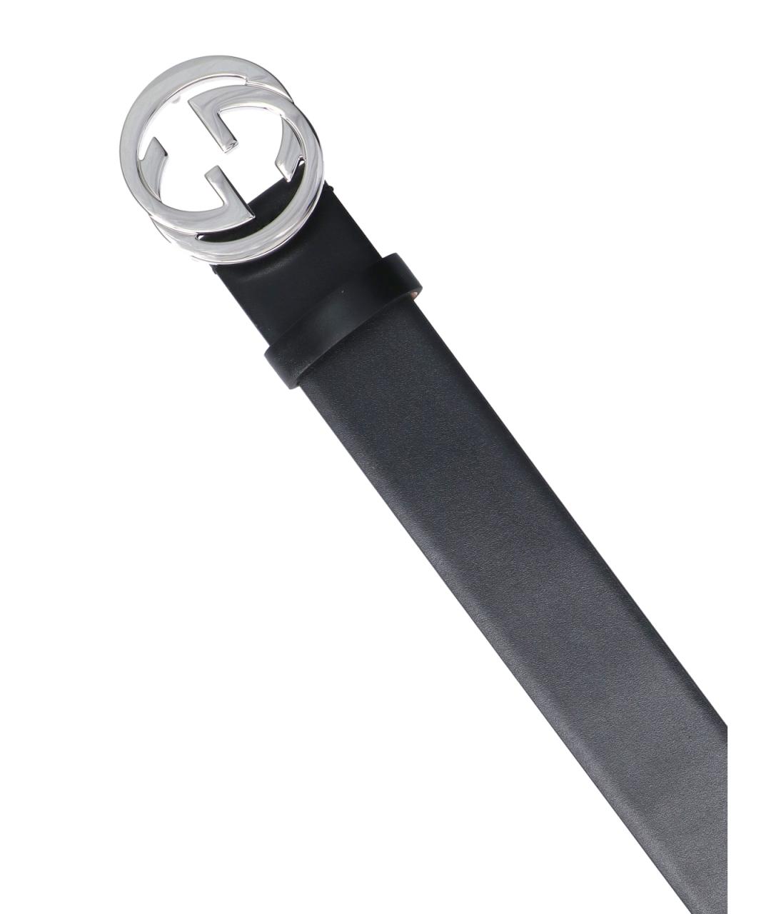 GUCCI Черный кожаный ремень, фото 3