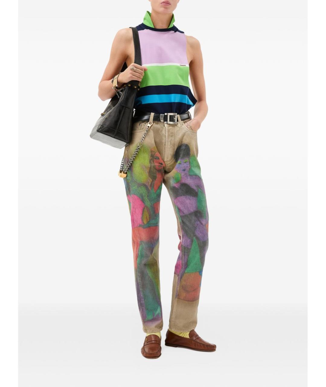 VERSACE Мульти хлопковая майка, фото 2