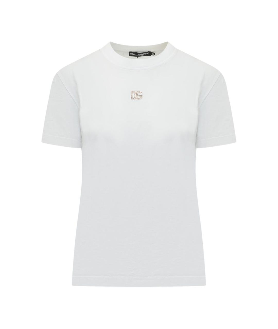 DOLCE&GABBANA Белая хлопковая футболка, фото 1