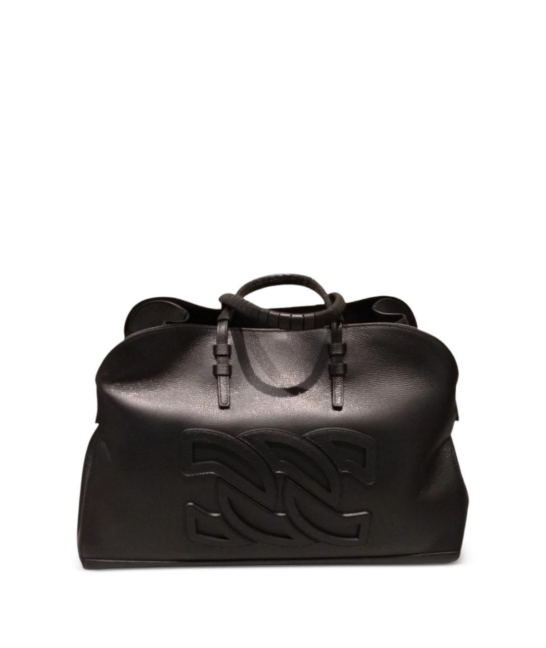 CASADEI Черная кожаная сумка тоут, фото 2