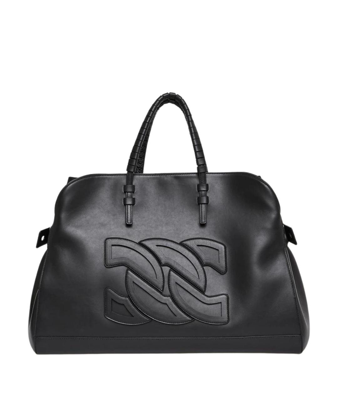 CASADEI Черная кожаная сумка тоут, фото 1