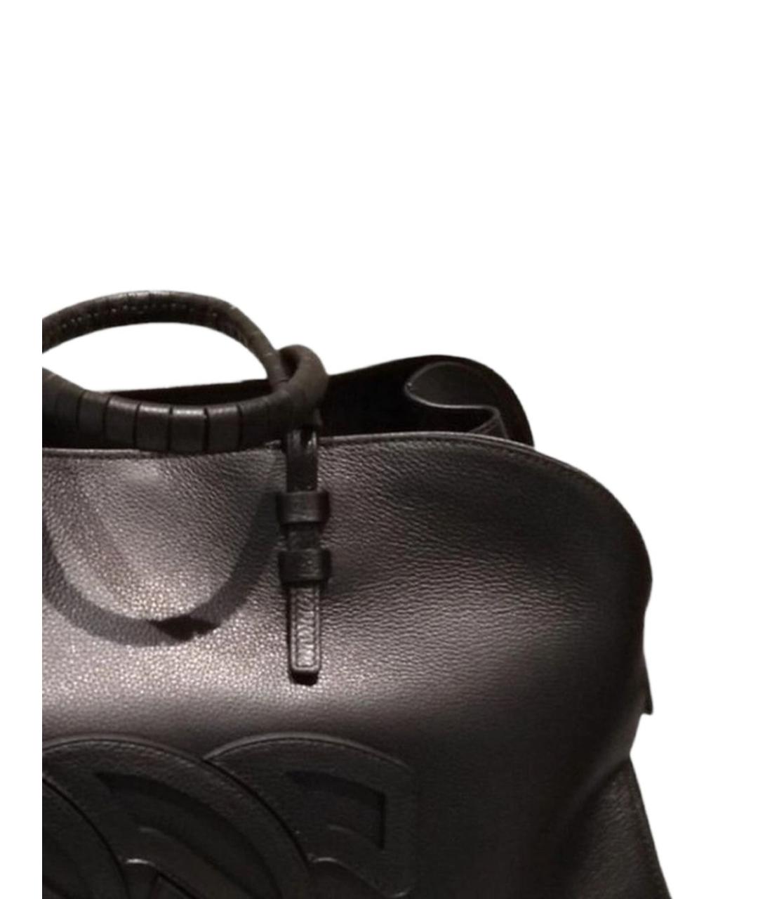 CASADEI Черная кожаная сумка тоут, фото 3