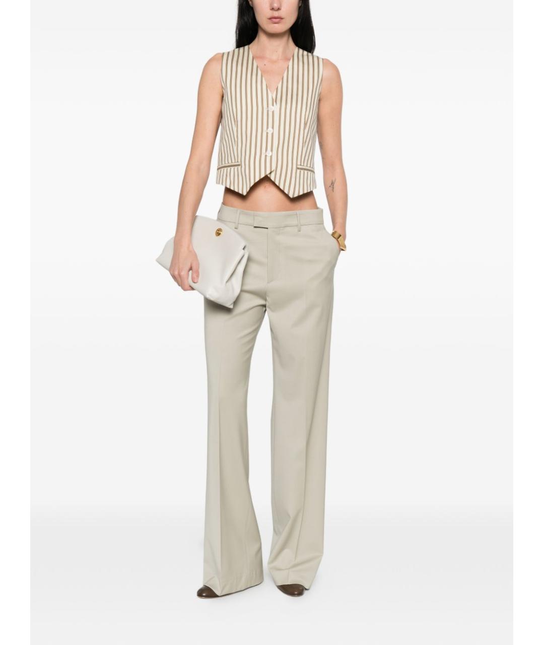 MAX MARA Бежевая хлопковая жилетка, фото 5