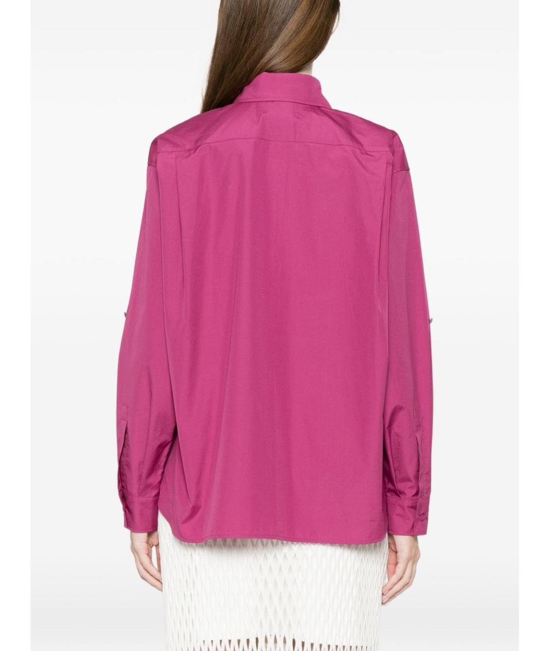 MAX MARA Розовая хлопковая рубашка, фото 3