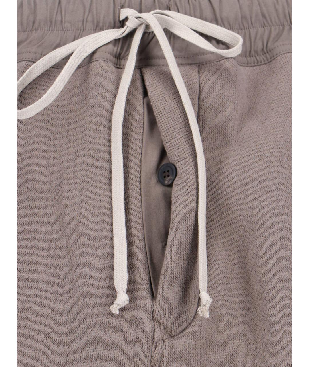 RICK OWENS Коричневые хлопковые повседневные брюки, фото 5