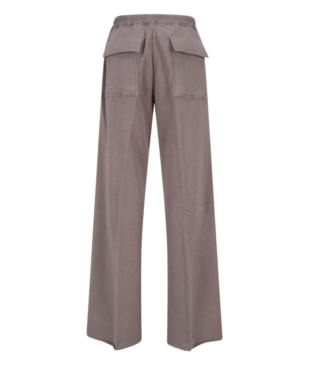 RICK OWENS Коричневые хлопковые повседневные брюки, фото 2