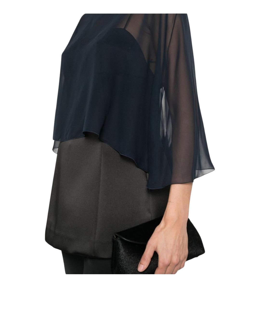 ANTONELLI FIRENZE Синий шелковый шарф, фото 4