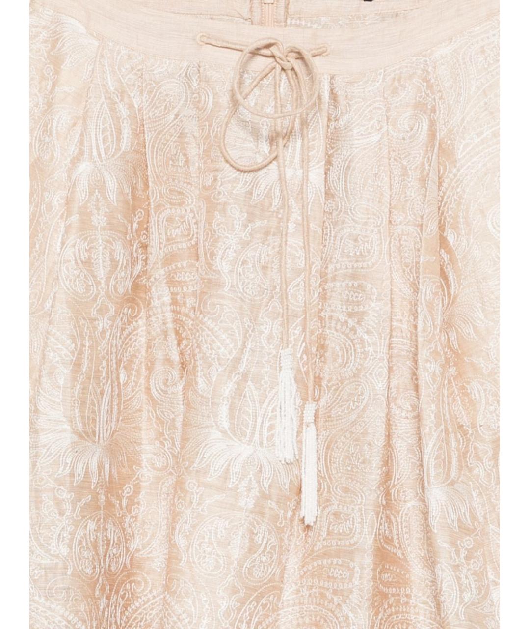 SEVENTY Бежевая юбка миди, фото 3