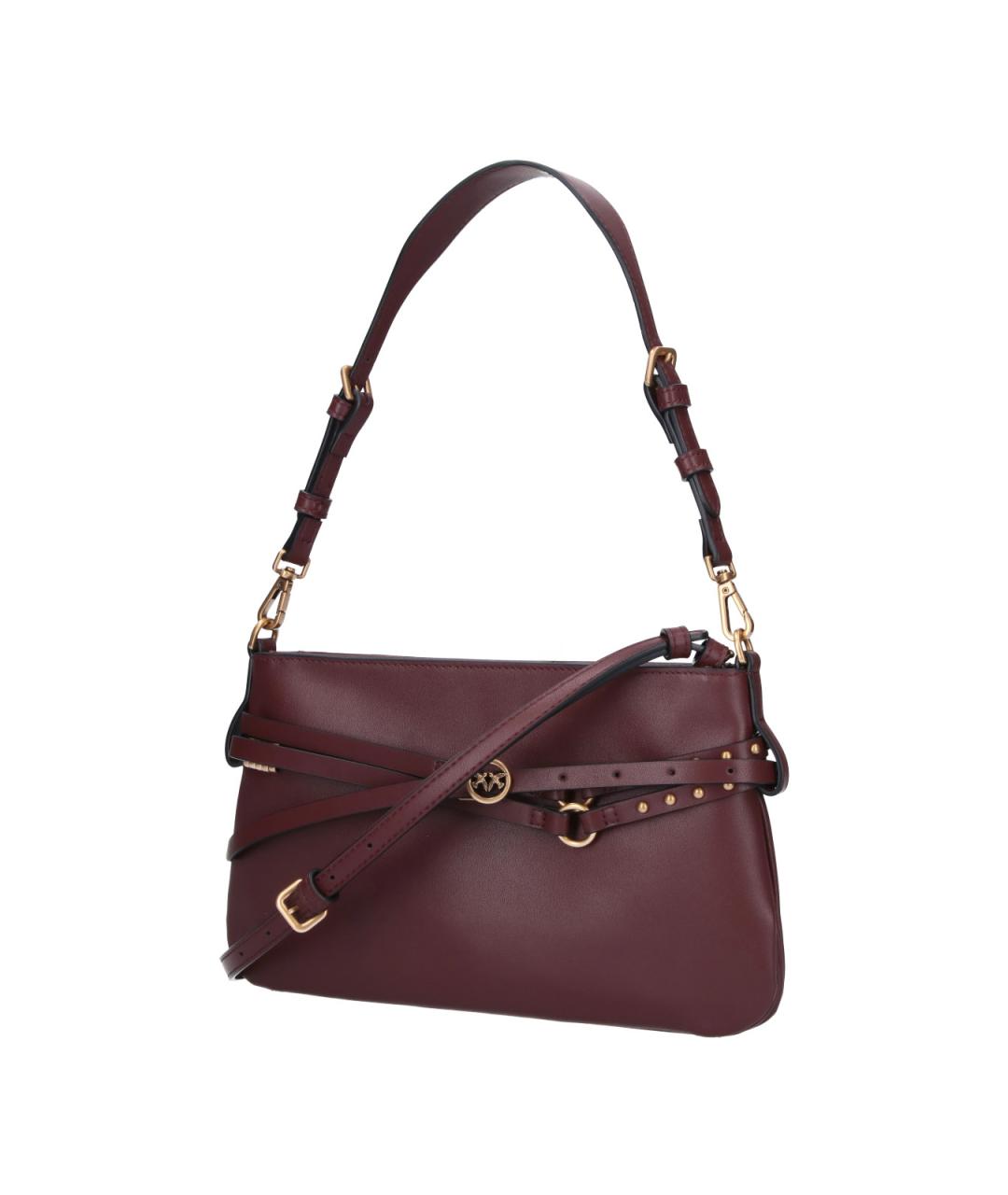 PINKO Красная кожаная сумка с короткими ручками, фото 2