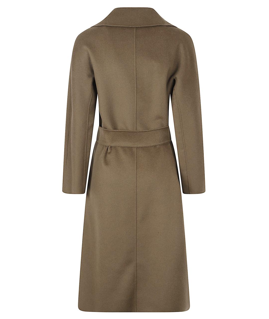MAX MARA STUDIO Хаки шерстяное пальто, фото 3