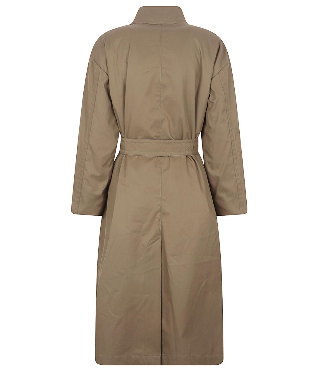 MAX MARA STUDIO Хаки хлопковый тренч/плащ, фото 2