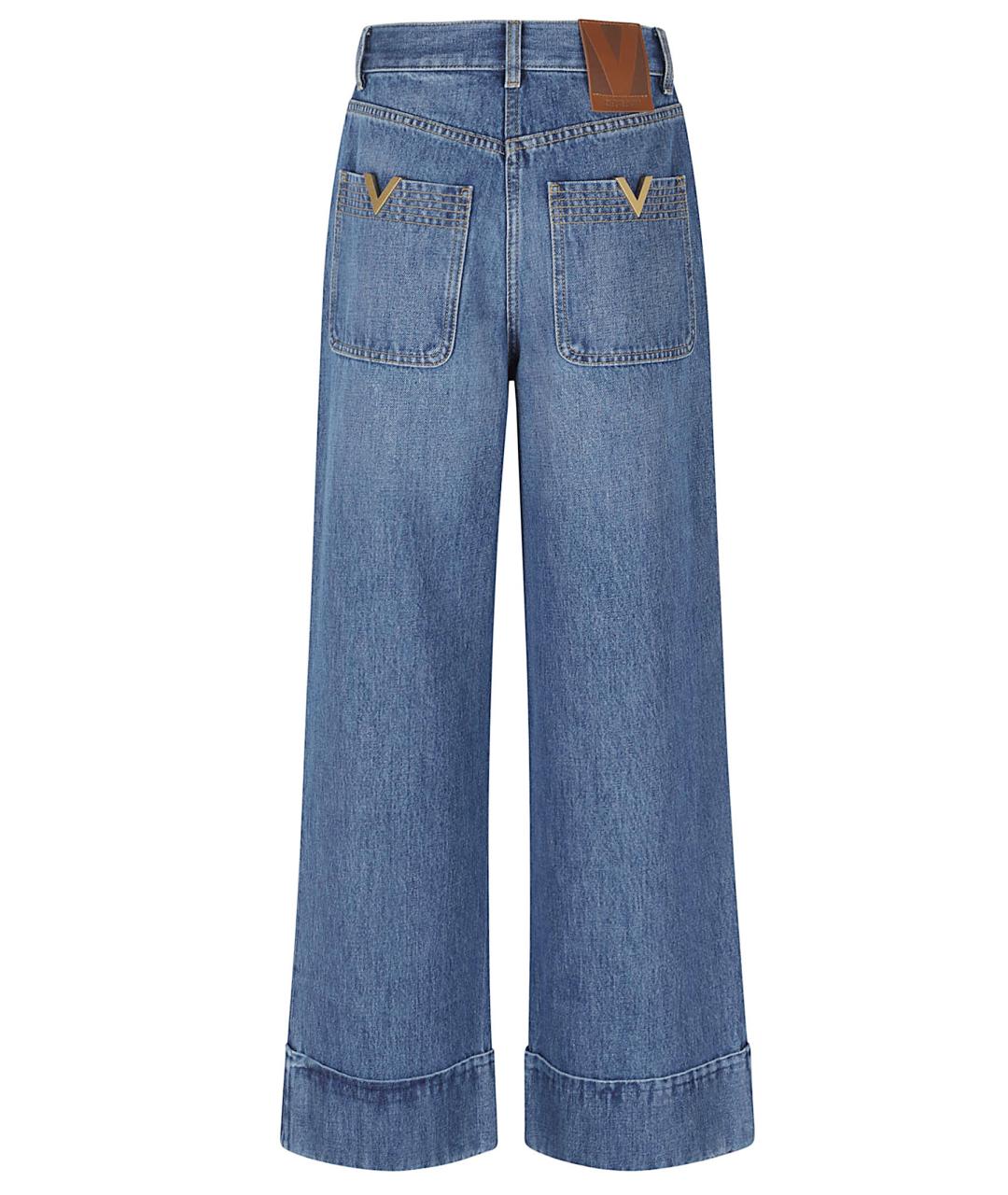 VALENTINO Синие хлопковые прямые джинсы, фото 3