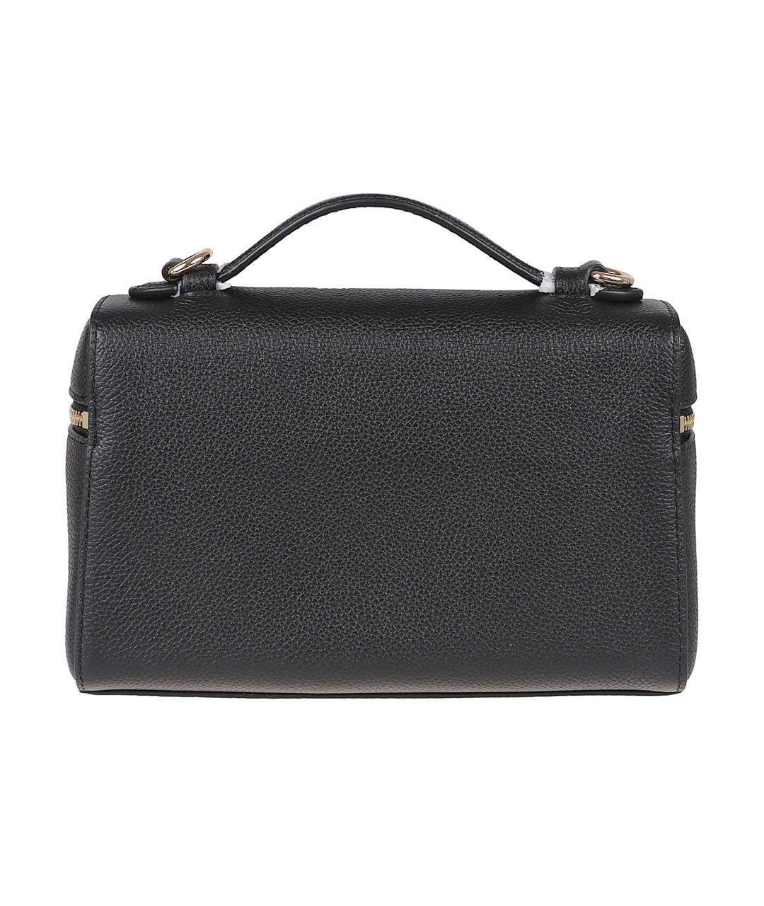 TORY BURCH Черная кожаная сумка с короткими ручками, фото 2