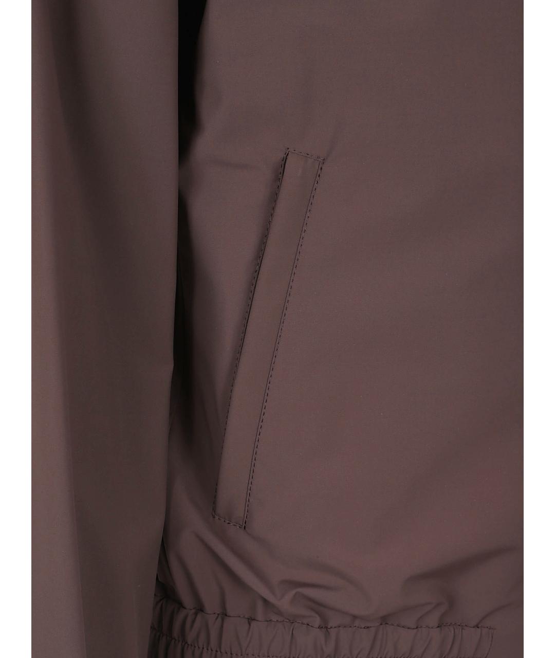 BRUNELLO CUCINELLI Коричневая полиамидовая куртка, фото 2