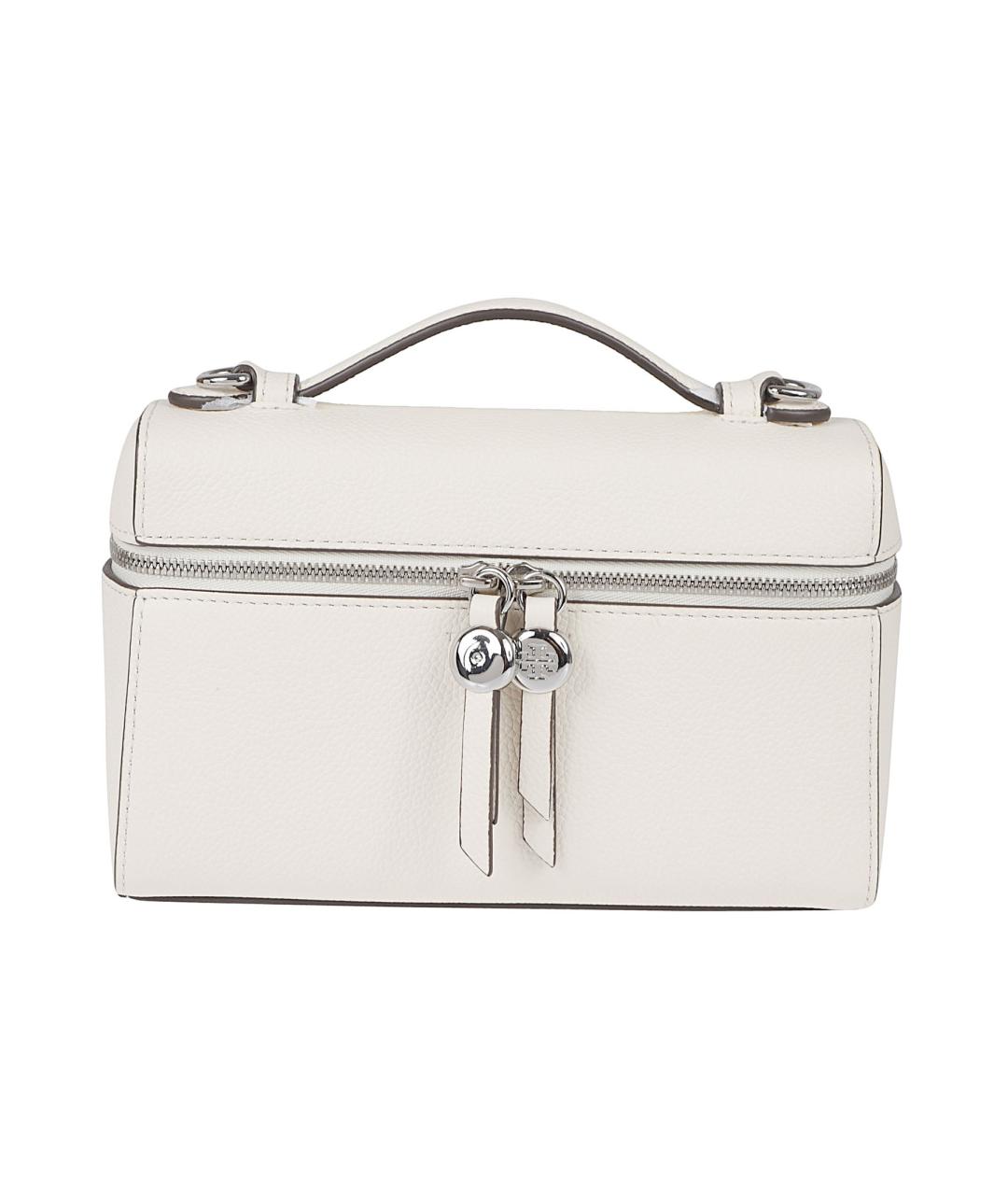 TORY BURCH Белая кожаная сумка с короткими ручками, фото 1