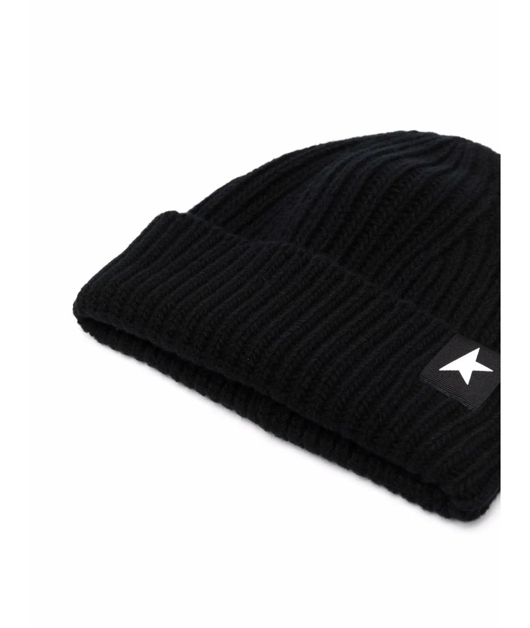 GOLDEN GOOSE DELUXE BRAND Черная шерстяная шапка, фото 3
