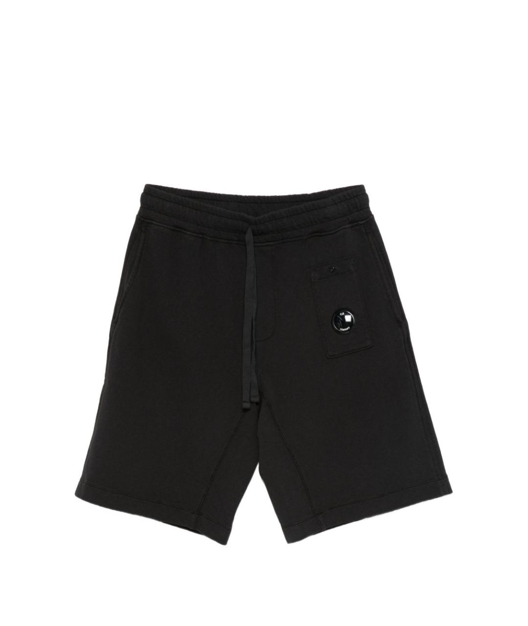 CP COMPANY Черные хлопковые шорты, фото 1