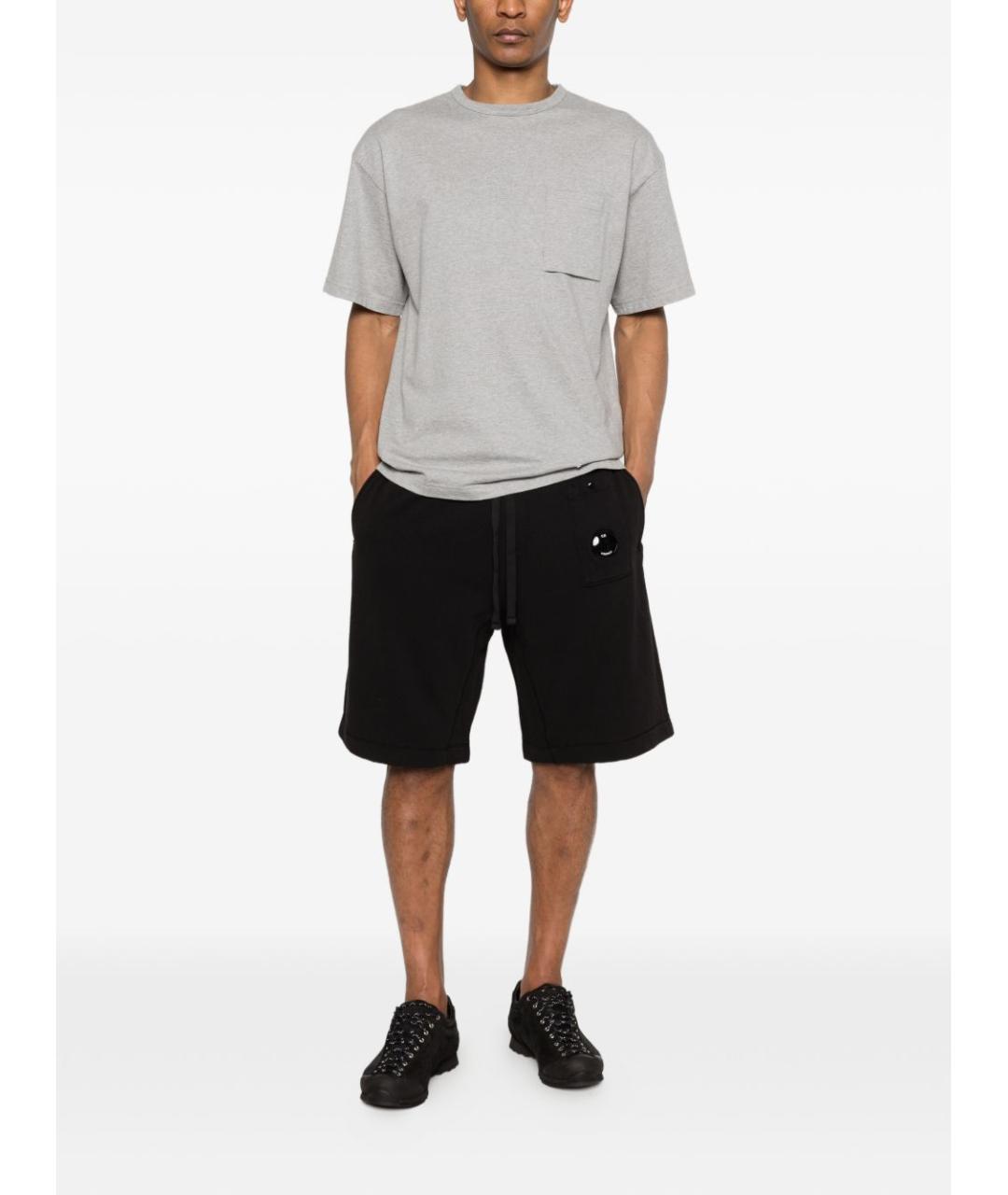 CP COMPANY Черные хлопковые шорты, фото 5