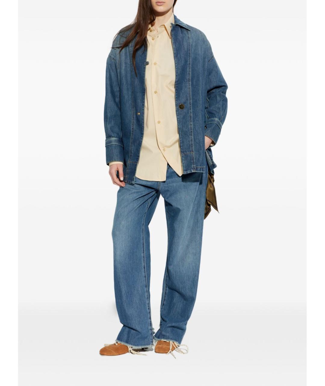 DARKPARK Синие хлопковые прямые джинсы, фото 5