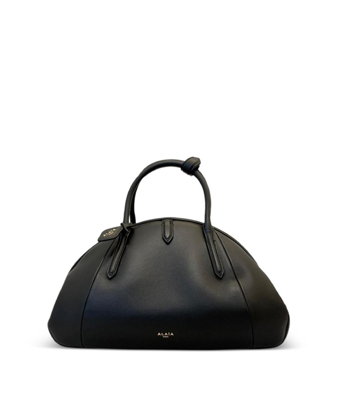 ALAIA Черная кожаная сумка тоут, фото 1