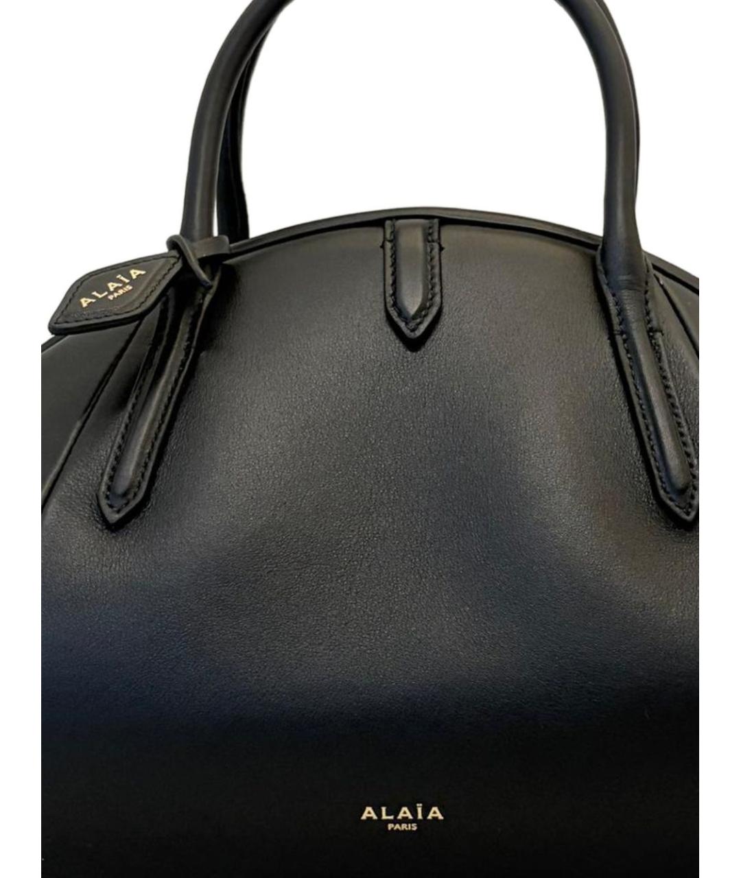 ALAIA Черная кожаная сумка тоут, фото 2